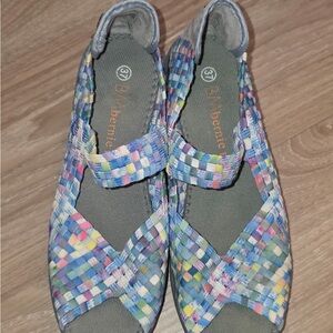 Bernie Mev Women Shoes Multicolor Comfi Sandals Canvas Comfort size 7-7.5